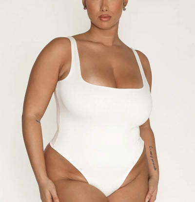 NUDE FEEL THONG TANK - WHITE