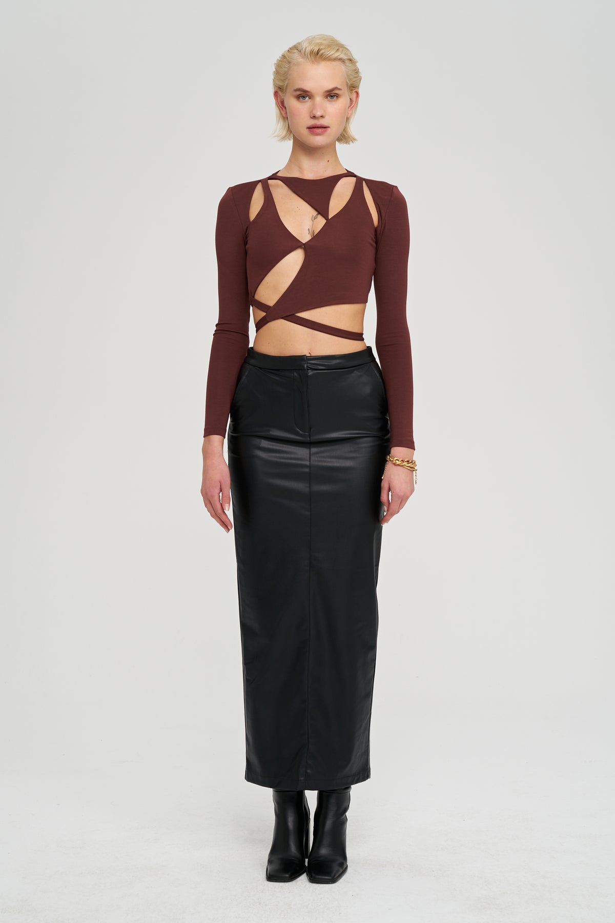 ALEXIS TOP - BROWN