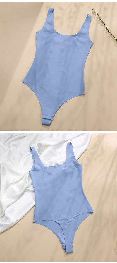 U-BACK SHAPE BODYSUIT - SKY BLUE
