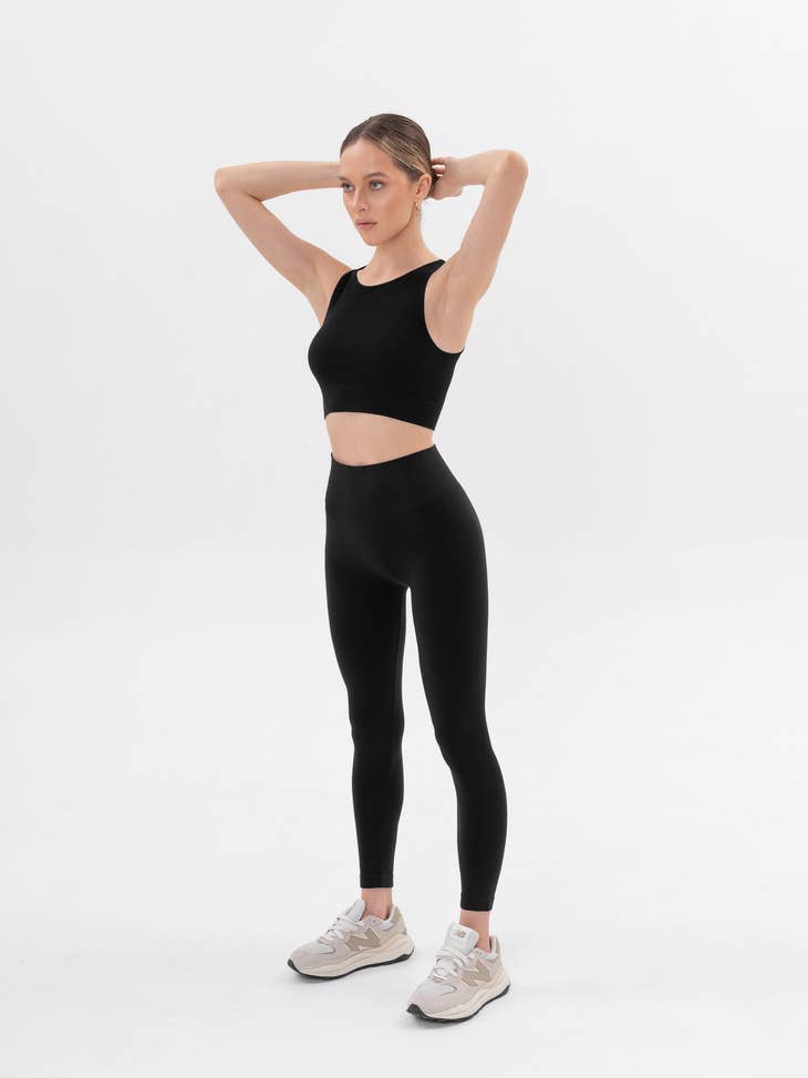 100% Made in Italy BASIXX PERFECTION Seamless Microfiber Leggings